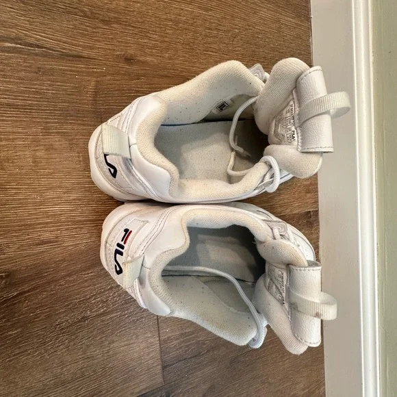 Fila Disruptor White Leather Chunky Sneakers Size 10 Athletic Walking - Picture 9 of 9